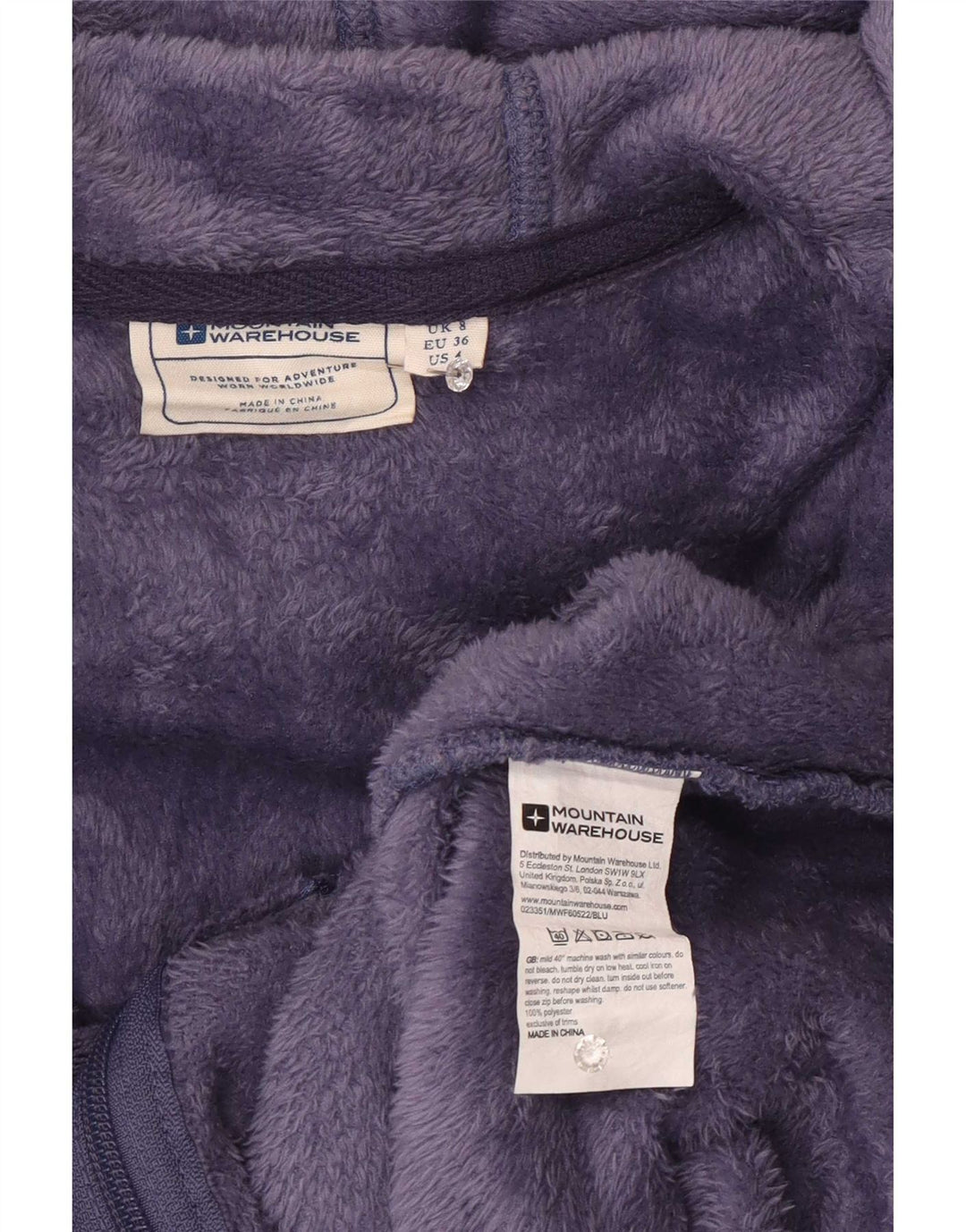 Mountain Warehouse Veste polaire à capuche pour femme UK 8 Small Violet Polyester