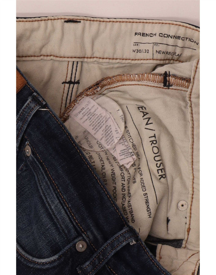 French Connection Jean Droit Regular Homme W30 L32 Bleu Marine Coton