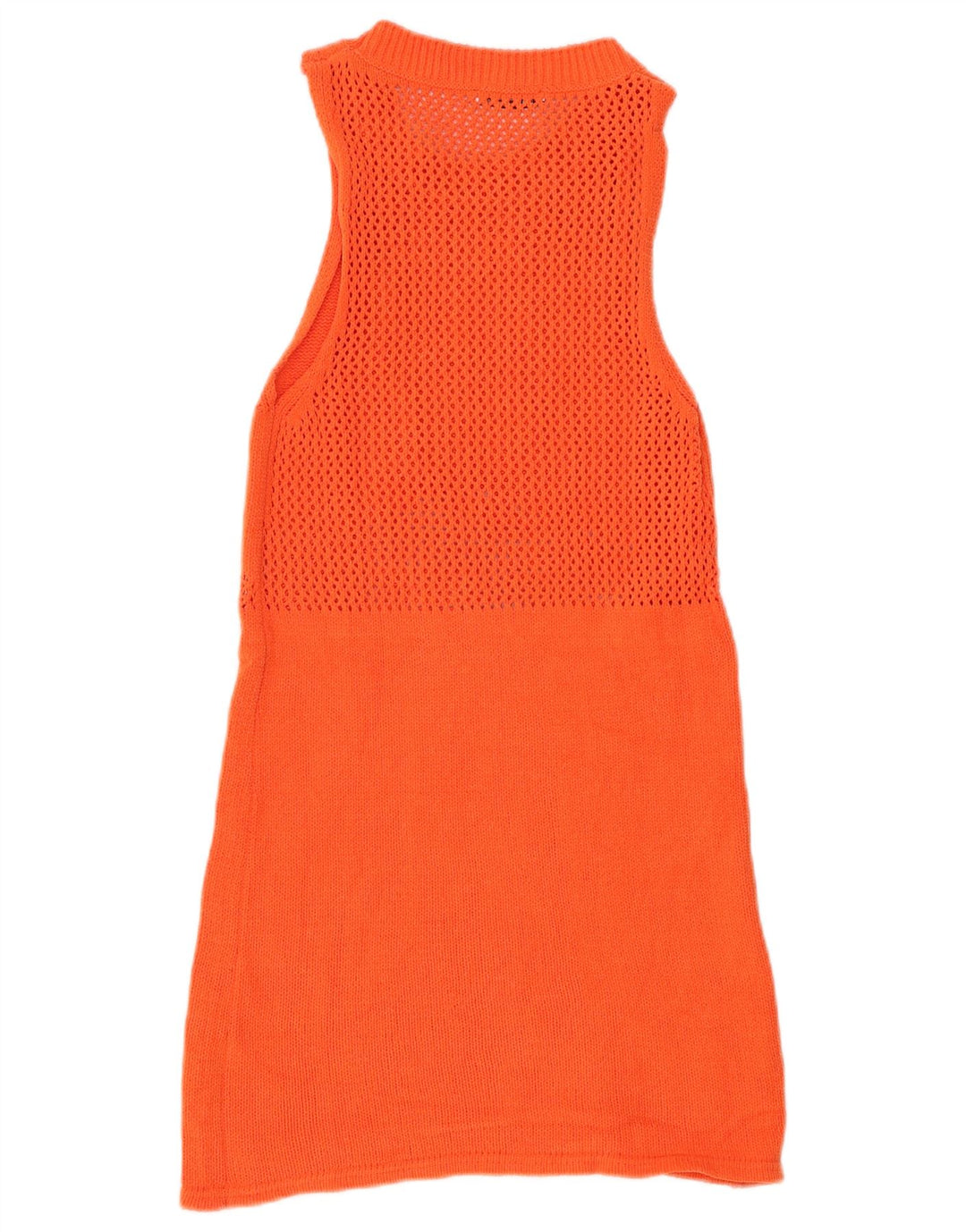 Robe pull sans manches ZARA pour femme UK 8 Small Orange Polyester