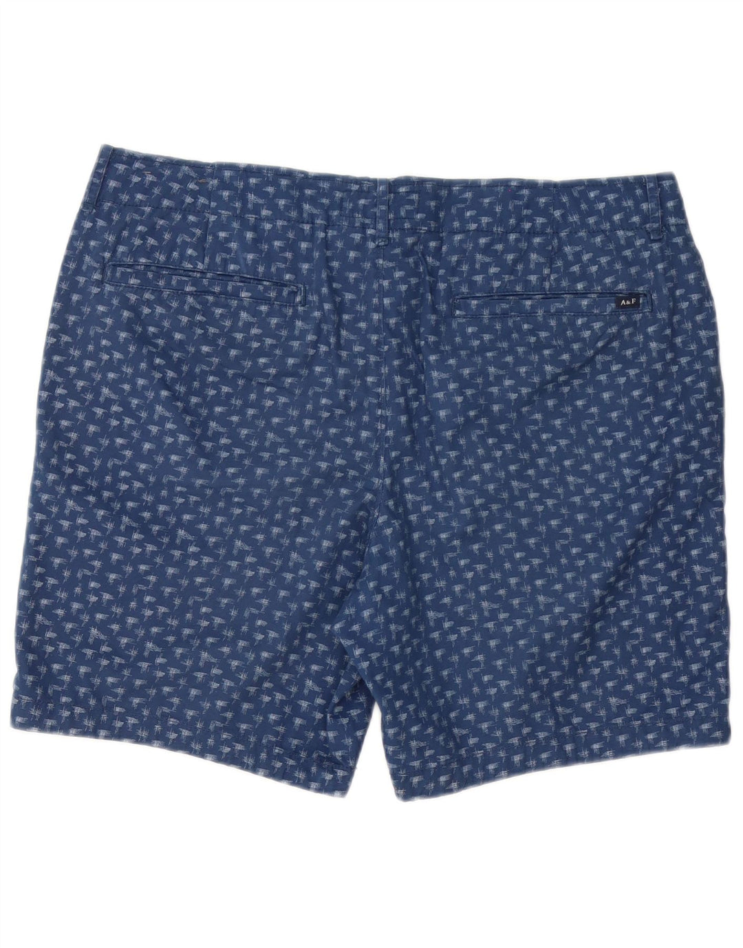 Abercrombie & Fitch Short chino à motif abstrait pour homme W36 Large Bleu marine