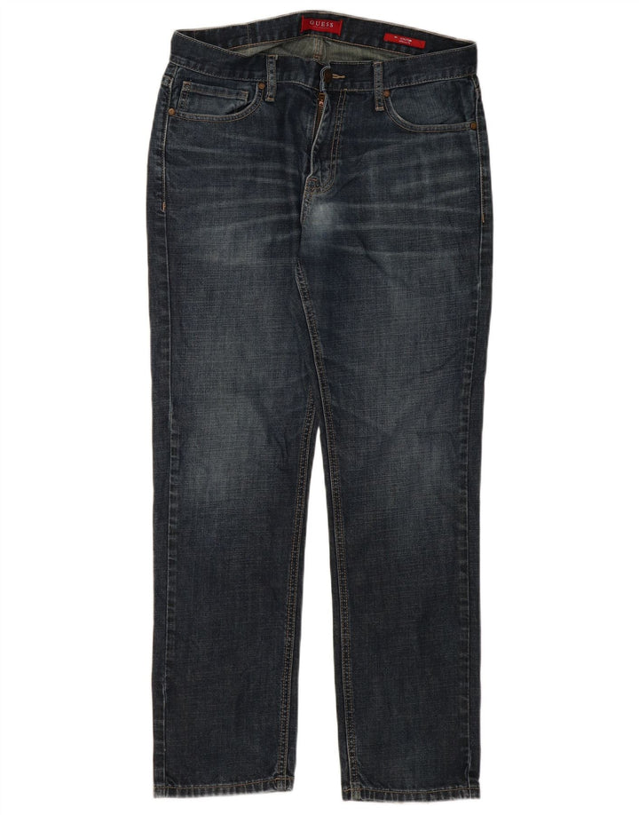 Guess Jean droit homme W31 L30 bleu coton