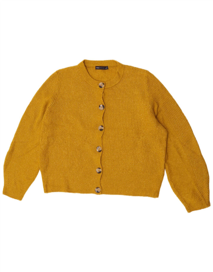 Marks & Spencer Pull cardigan surdimensionné pour femme UK 16 Large Jaune