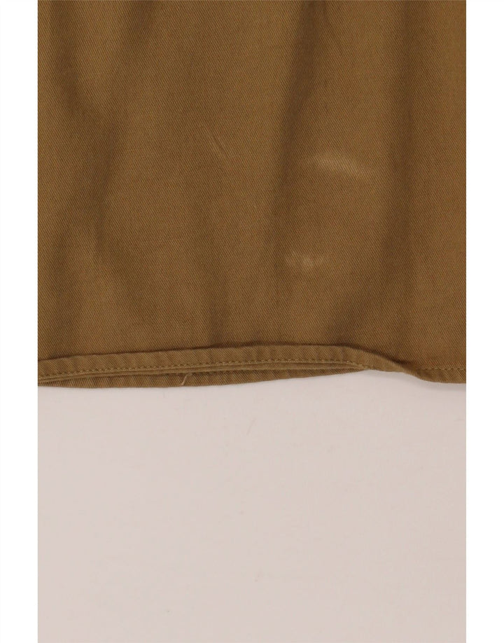 Chemise sans manches militaire vintage pour hommes XL coton kaki