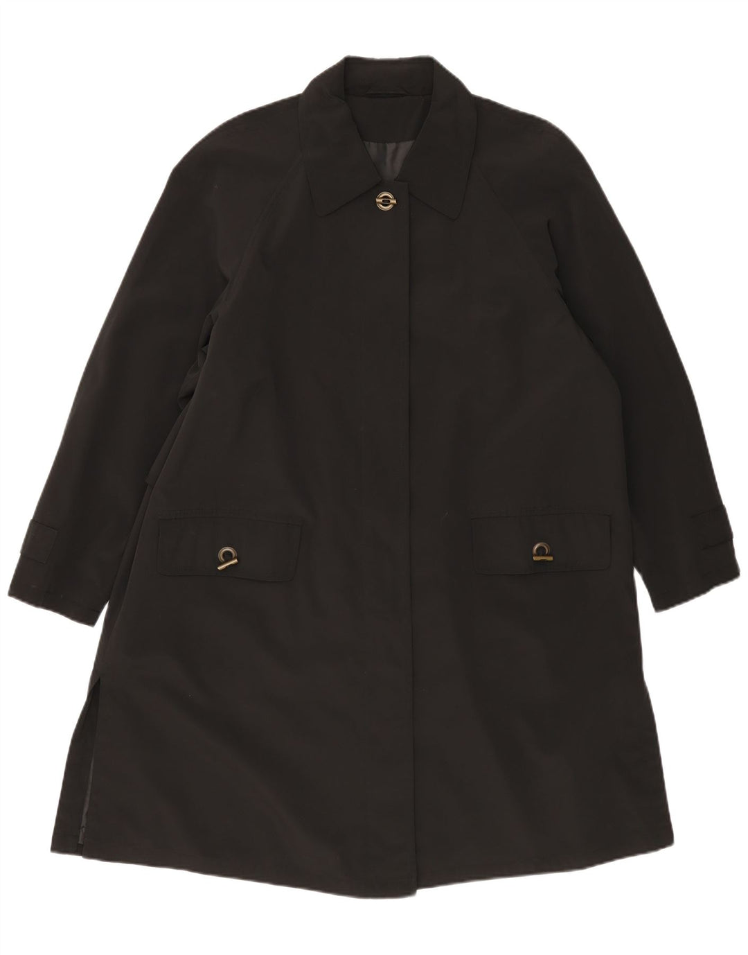 Hamells Manteau coupe ample pour femme UK 12 Medium Noir Polyester Classique