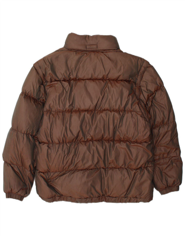 Sergio Tacchini Veste matelassée à capuche pour homme UK 38 Marron moyen Polyamide