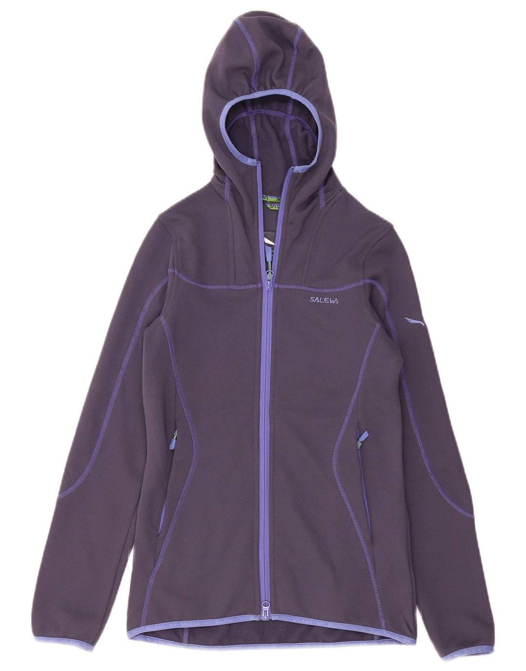 SALEWA Veste de survêtement à capuche Polarlite pour femme UK 8 Small Bleu marine