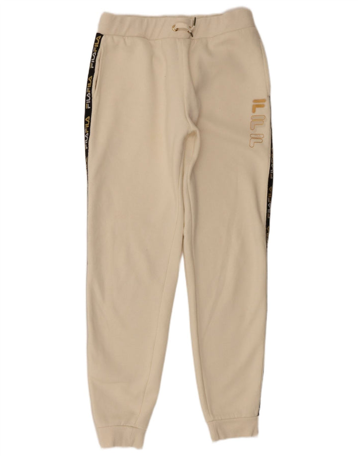 Fila Pantalon de survêtement graphique pour femme UK 14 Beige moyen Polyester