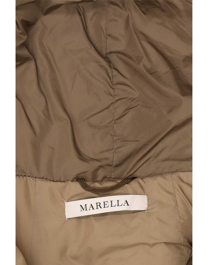 Marella Veste matelassée pour femme UK 12 Marron moyen Polyamide