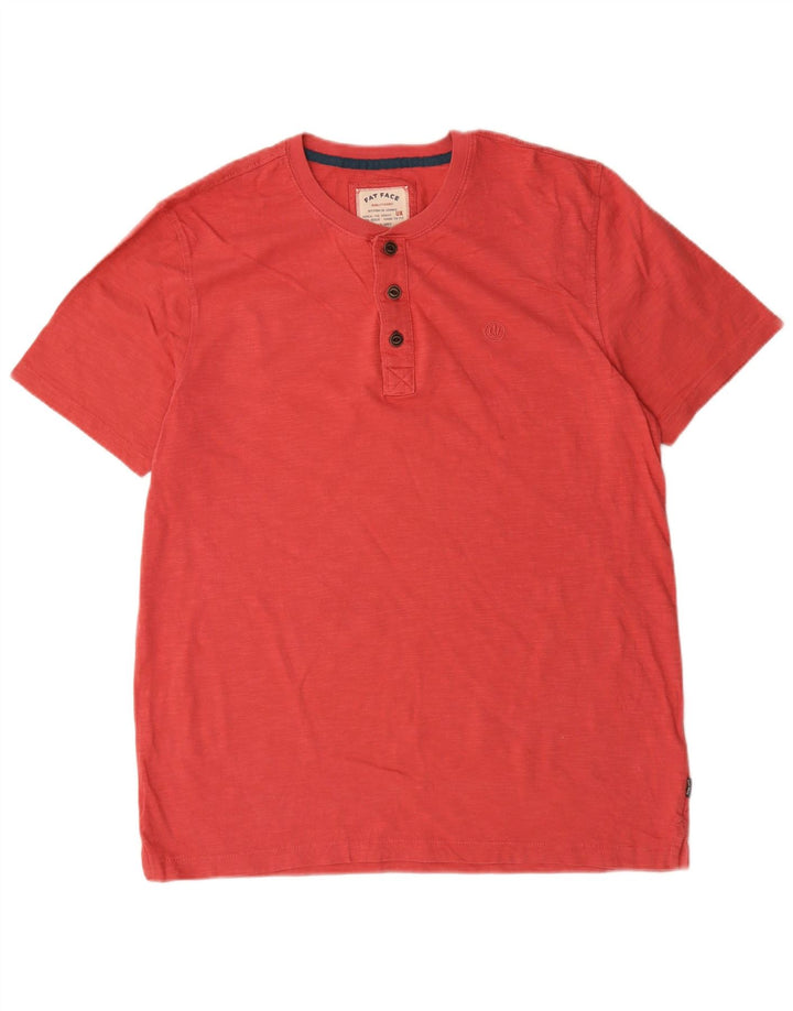 Fat Face T-Shirt Homme Haut Large Rouge Moucheté Coton