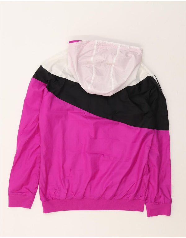 Adidas Veste de survêtement à capuche pour femme UK 10 Small Rose Colourblock