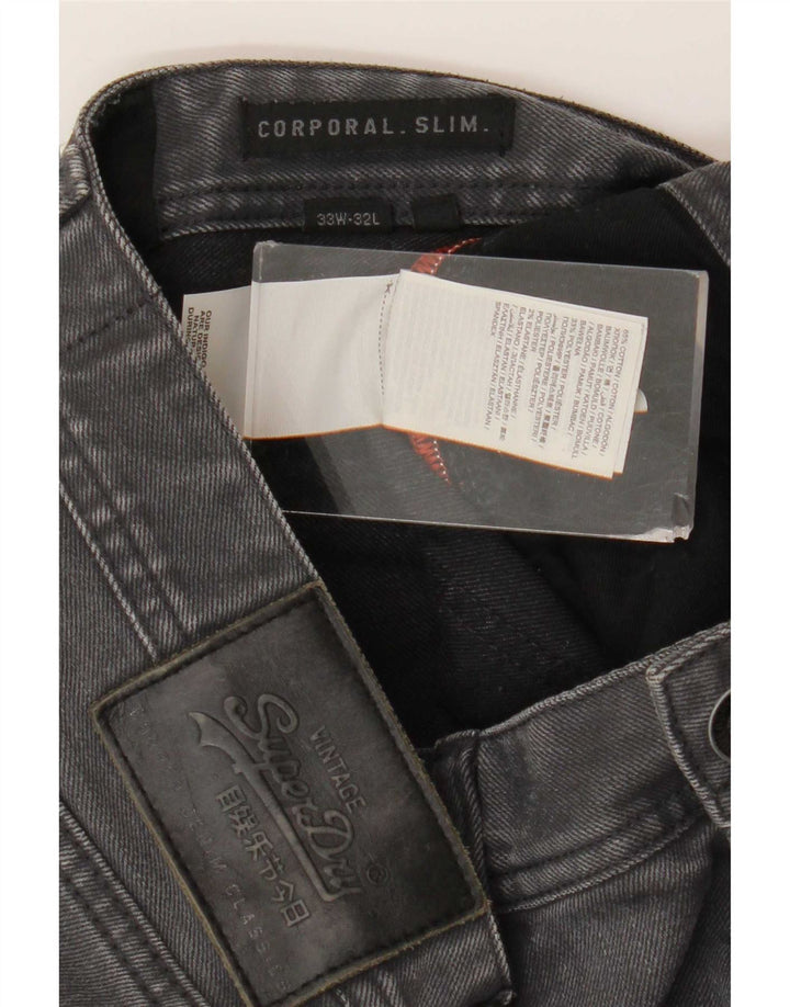 Superdry Jean Corporal Slim W33 L32 Gris Coton Homme