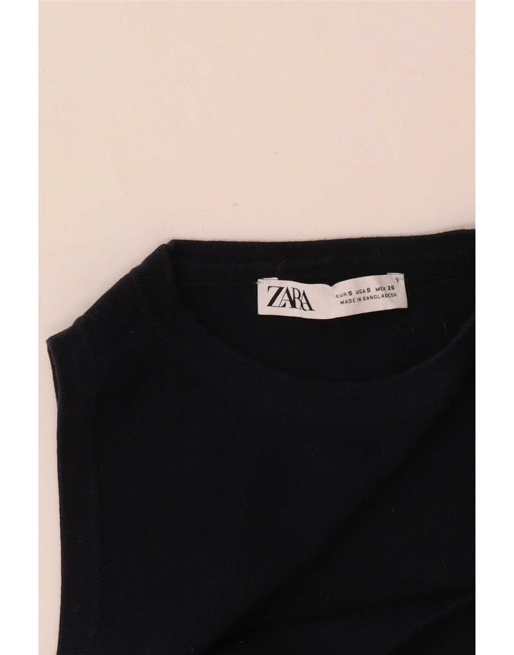Zara Femme Débardeur UK 8 Small Bleu Marine