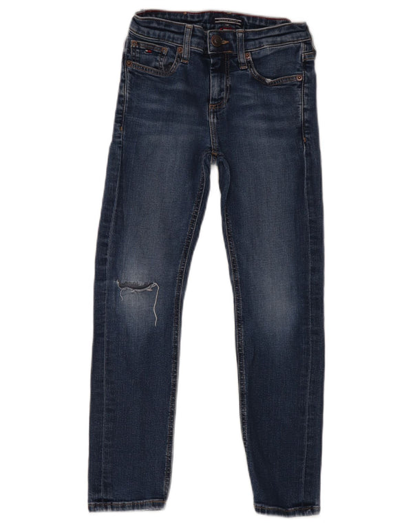 TOMMY HILFIGER Jean skinny effet vieilli garçon 7-8 ans bleu coton