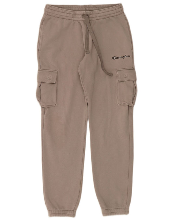 Champion Pantalon de survêtement cargo pour homme en coton beige Taille S