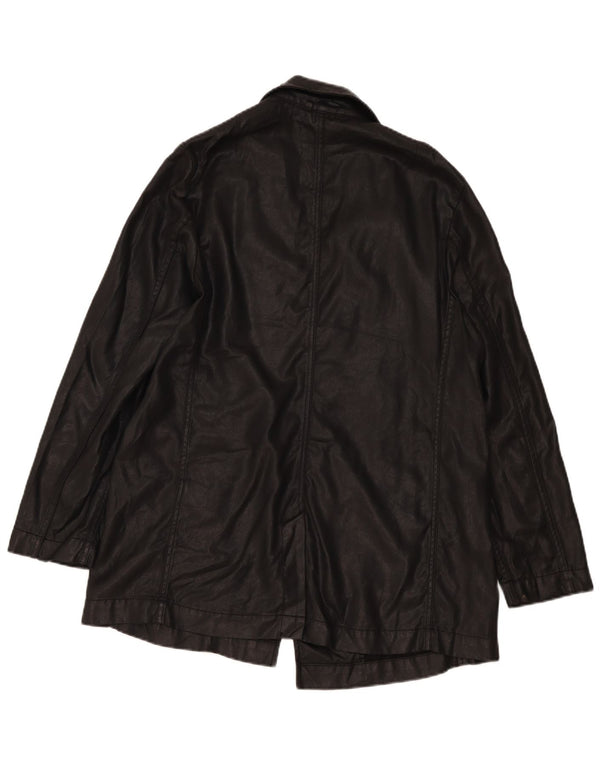 All Saints Veste blazer ouverte pour femme UK 16 Large Noir Lyocell