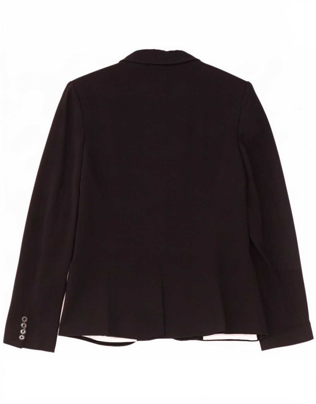 Zara Veste Blazer 1 Bouton Femme UK 10 Petite Viscose Noire