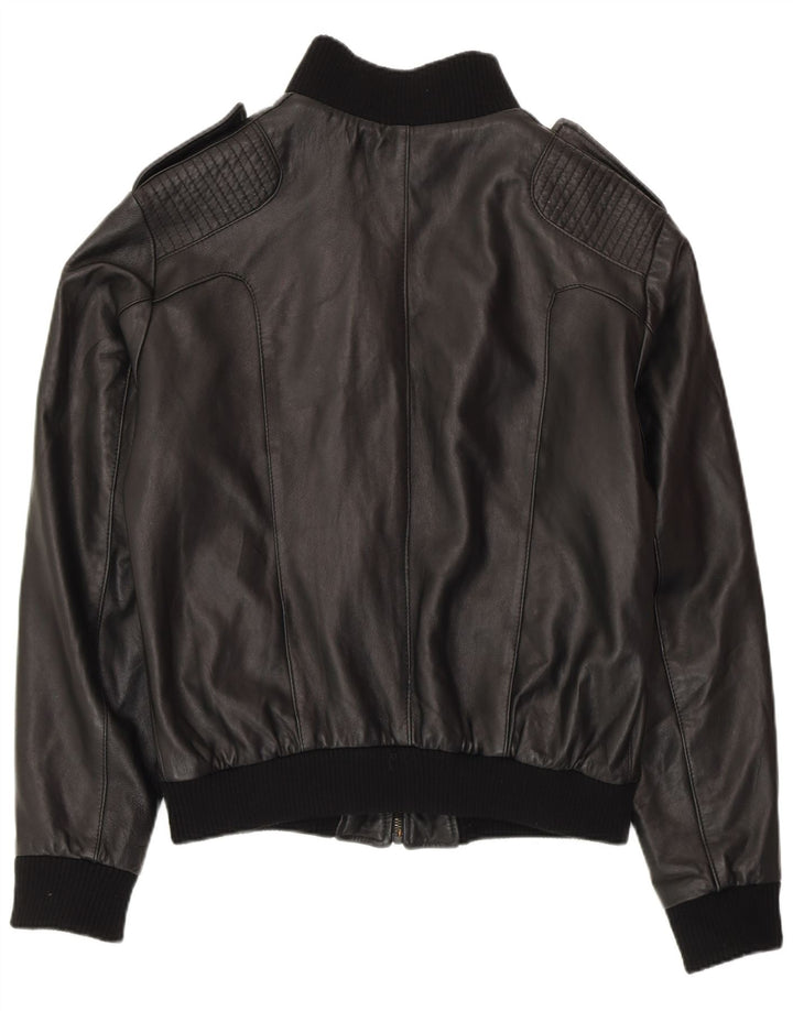 MIRA FURS Veste en cuir militaire pour homme IT 52 XL Cuir noir