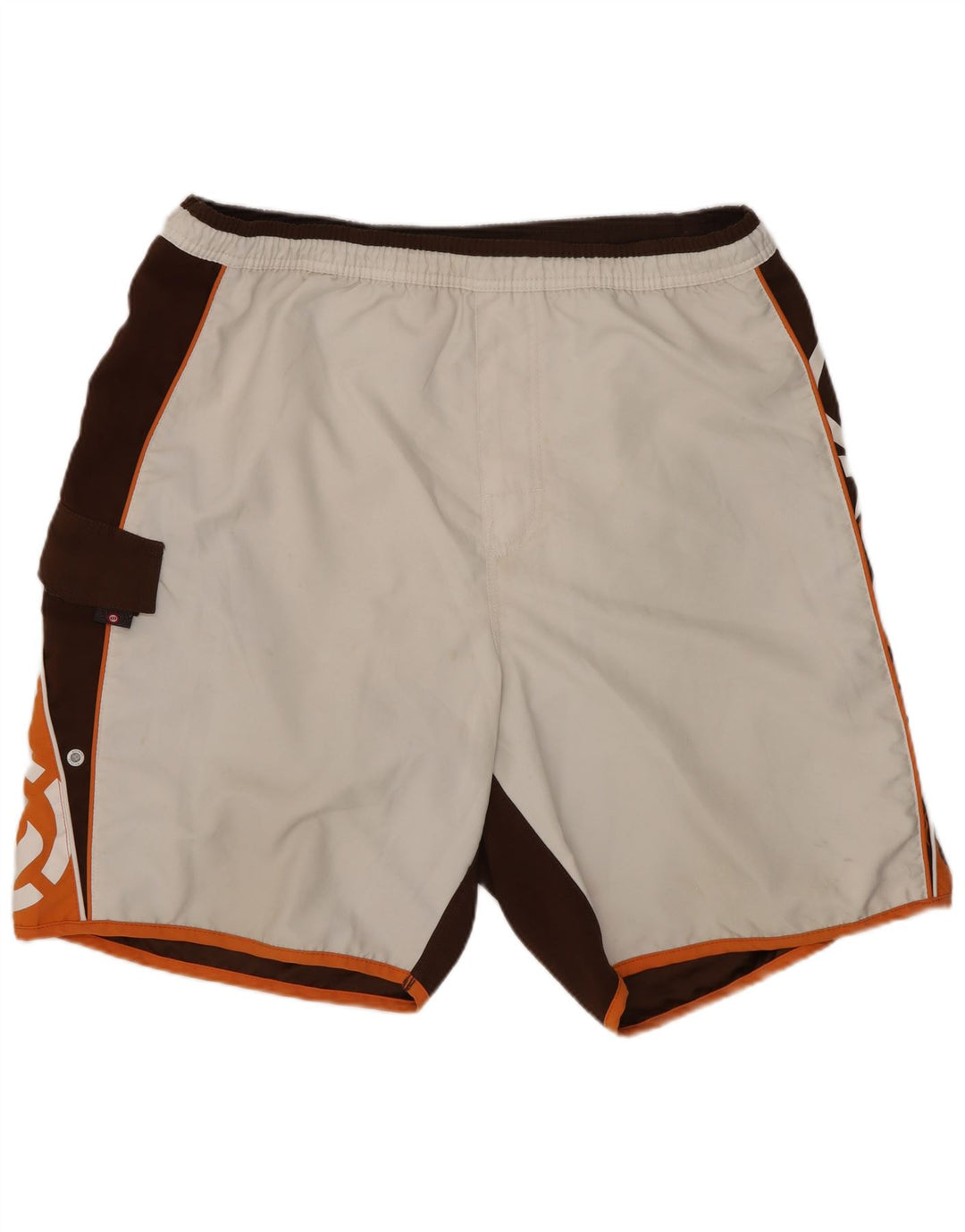 Animal Short de bain graphique pour homme en polyester color block blanc grand format