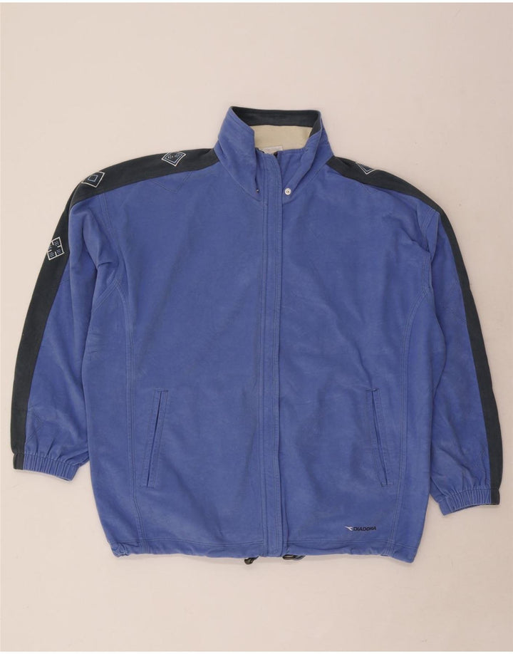 Diadora Veste de survêtement graphique surdimensionnée pour femme UK 14 Bleu moyen