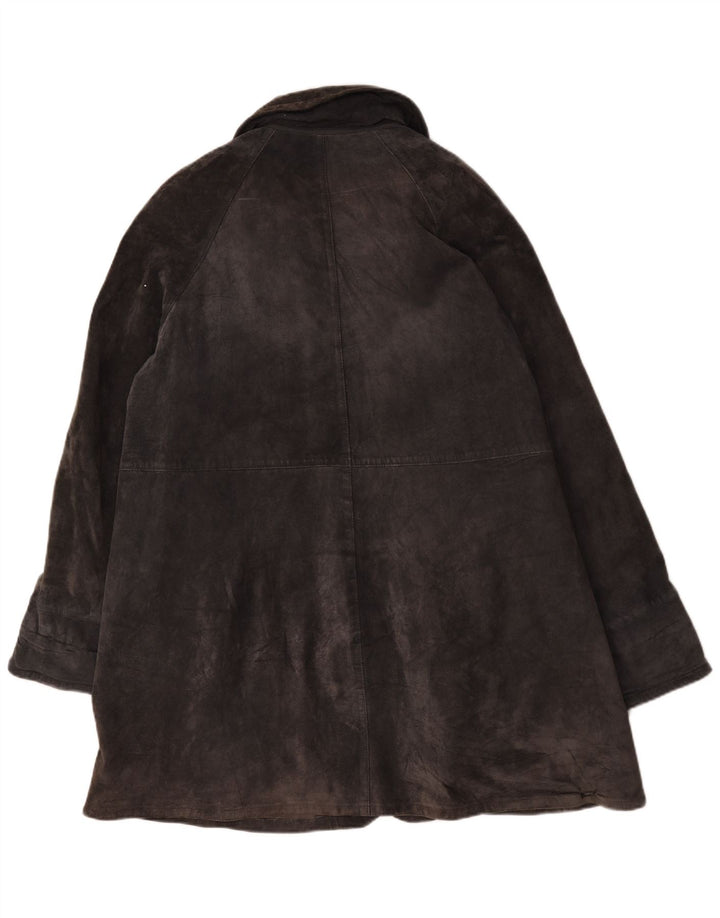 Privilegi Pardessus en Daim Femme IT 46 Grand Cuir Gris