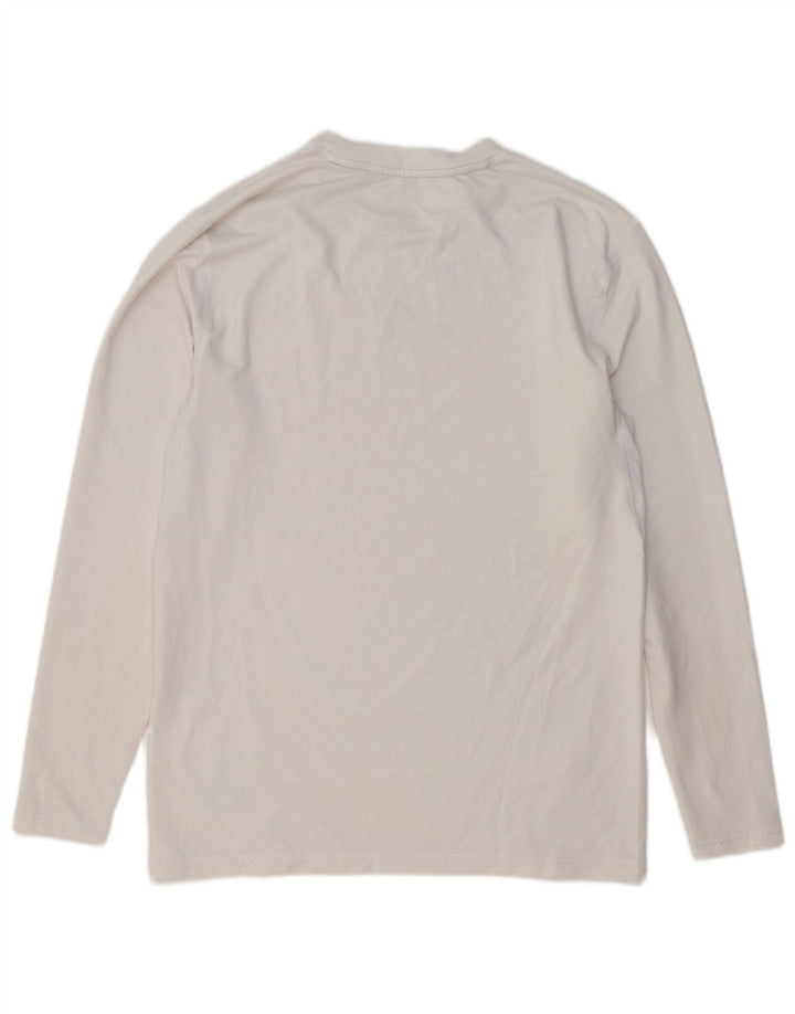 RUSSELL ATHLETIC Haut à manches longues pour hommes UK 38/40 Polyester blanc moyen