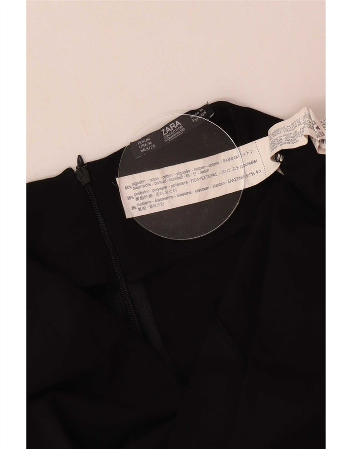 Zara Femme Jupe Maxi Moyenne W28 Coton Noir