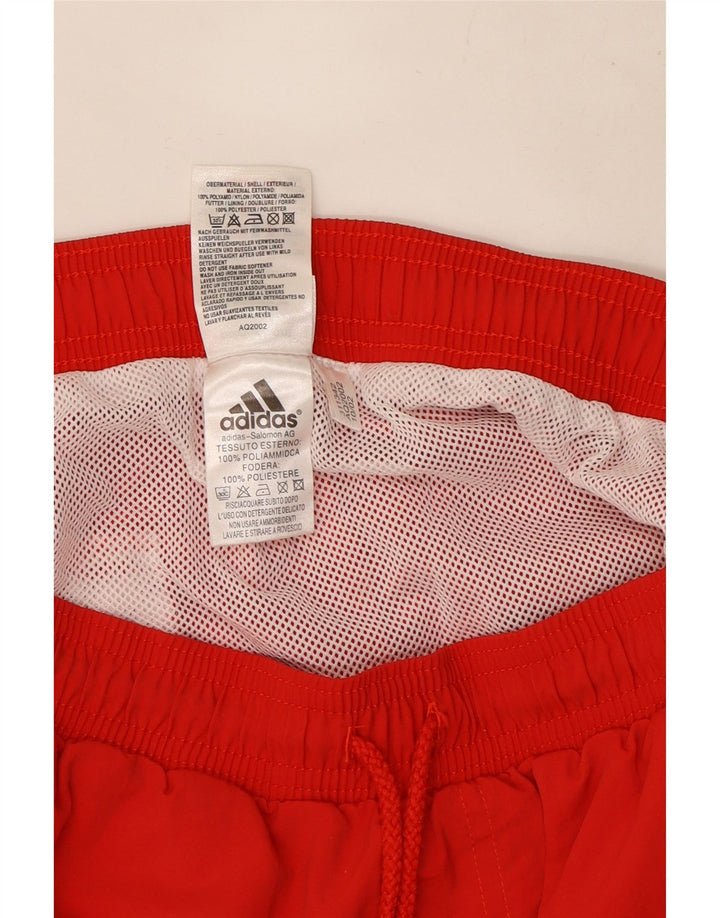 Adidas Short de bain graphique pour homme en polyester rouge moyen