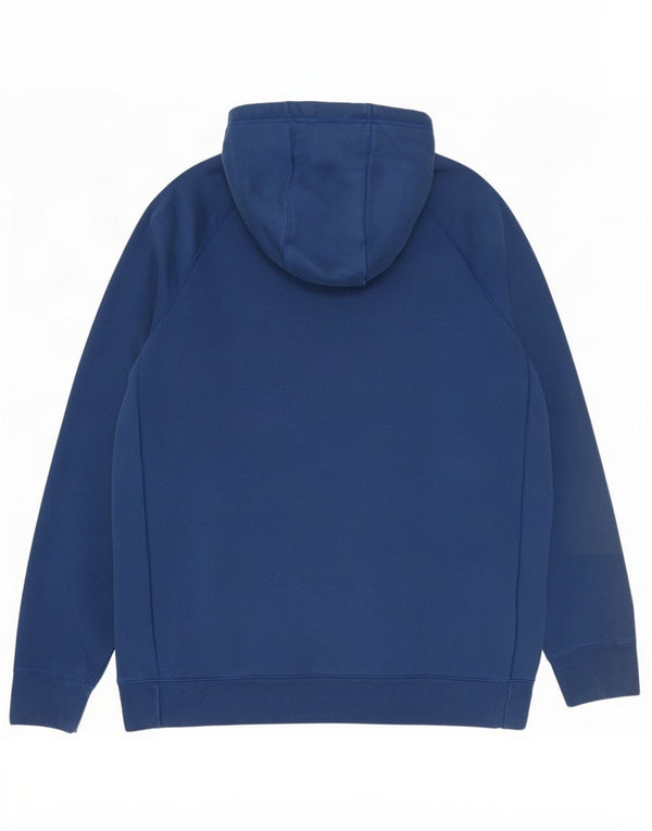Nike Pull à capuche zippé pour homme en coton bleu marine Taille L