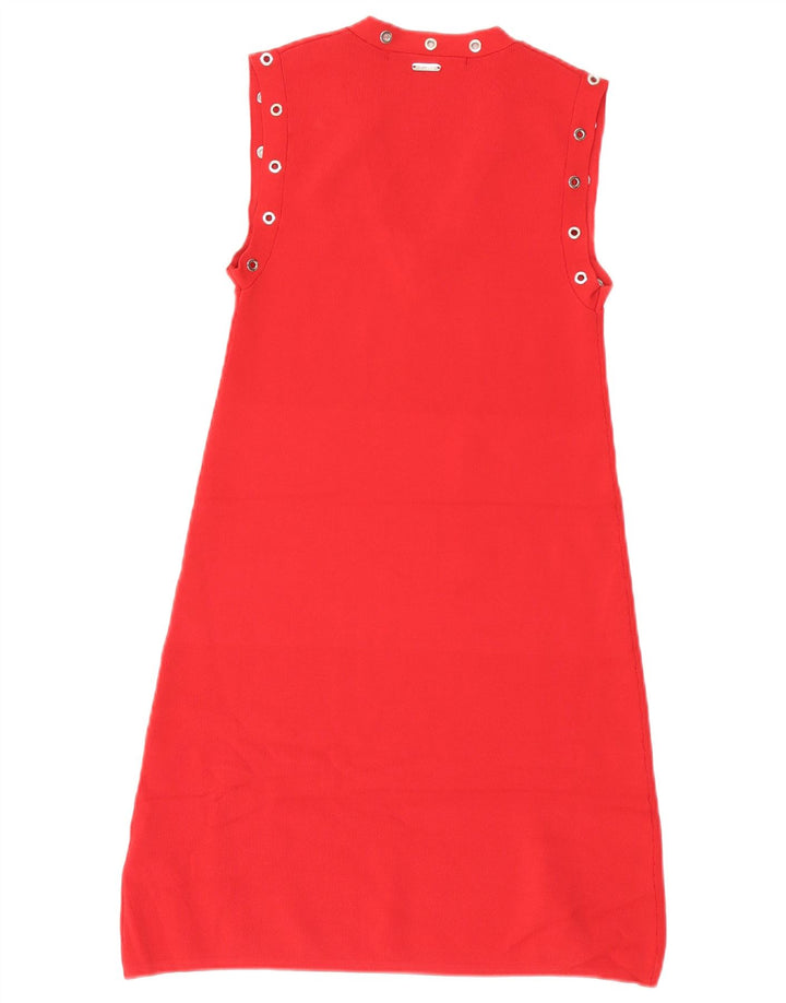 Guess Robe trapèze sans manches pour femme UK 6 Small Rouge