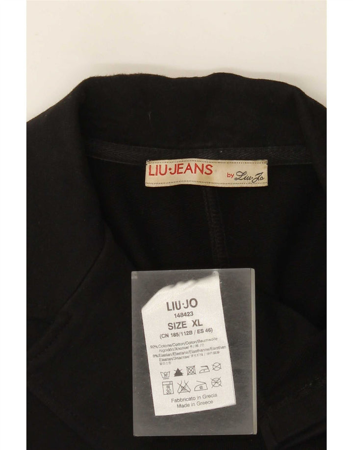 Liu Jo Veste Blazer 1 Bouton Femme UK 18 XL Coton Noir
