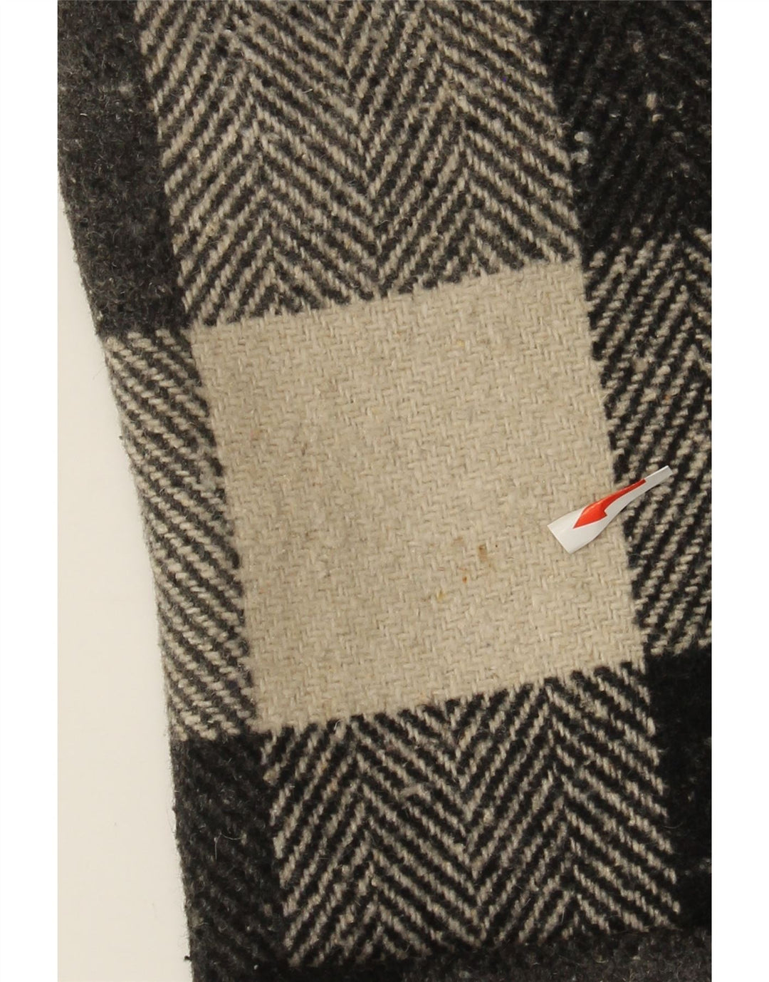 Gilet Femme Vintage IT 44 Laine À Carreaux Noir Moyen