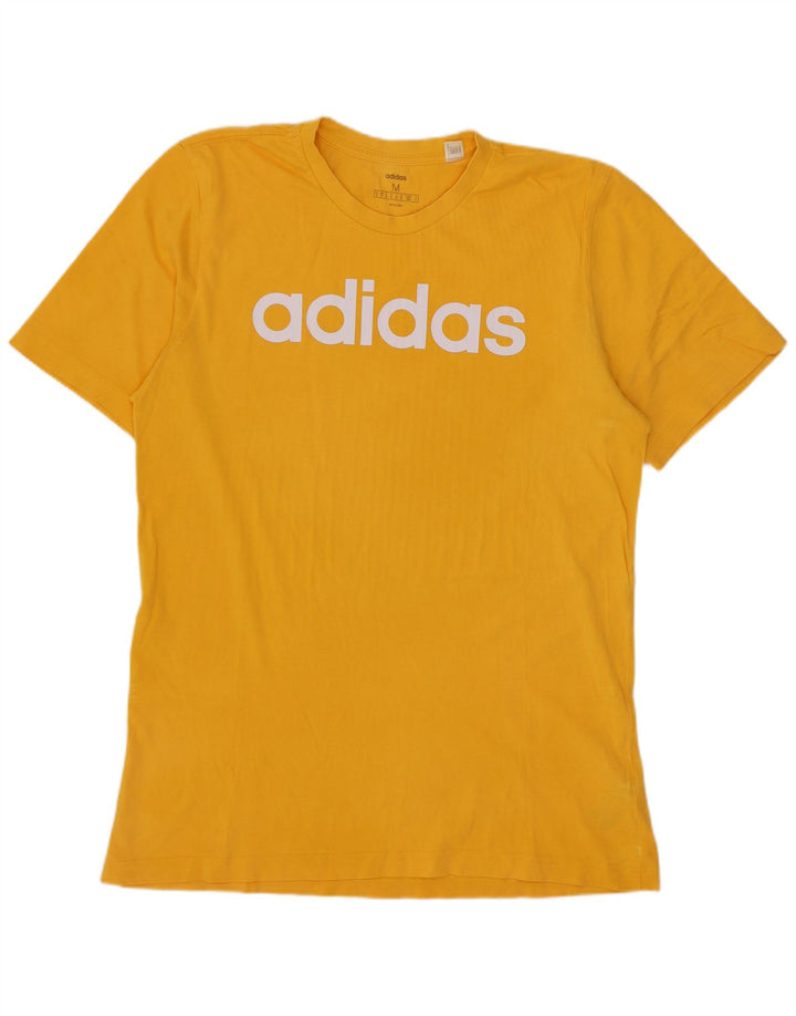 Adidas T-Shirt Graphique Homme Jaune Moyen Coton