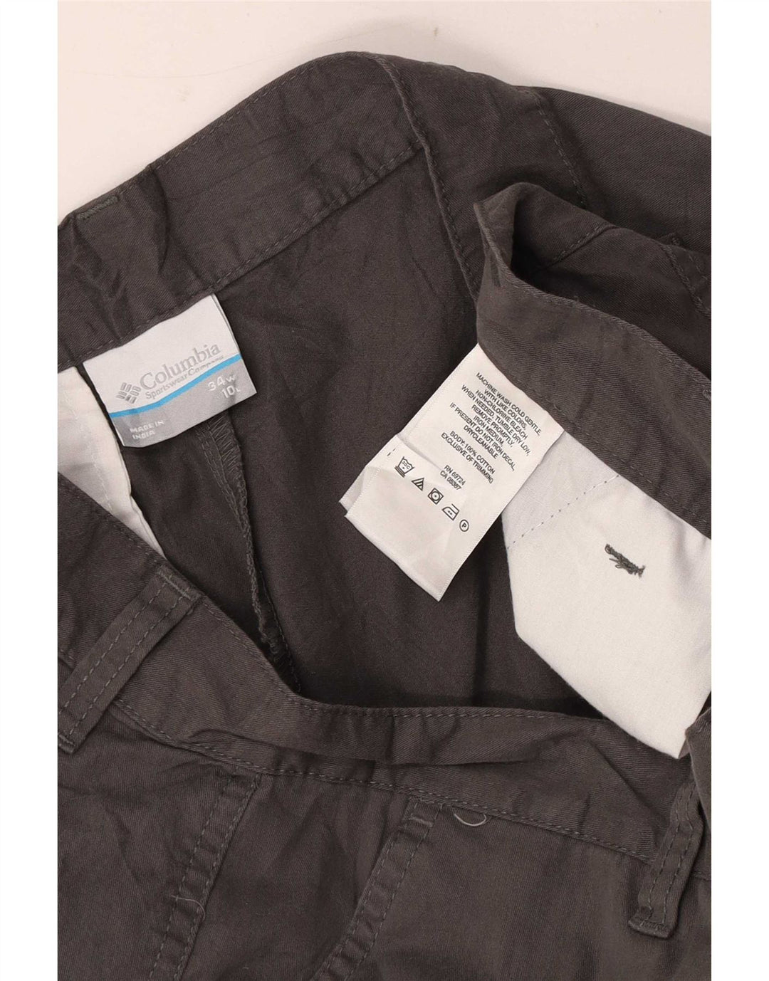 Columbia Short Chino Regular Homme W34 Large Gris Coton