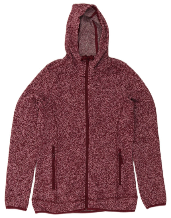 Mountain Warehouse Pull à capuche zippé pour femme UK 12 Bordeaux moyen