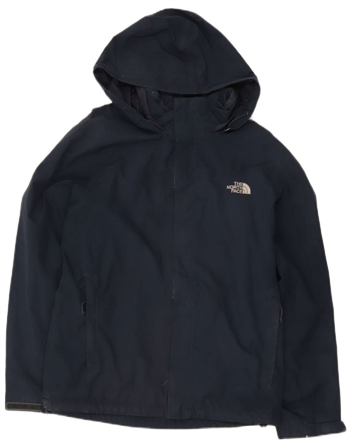 The North Face Veste de pluie à capuche pour homme UK 40 Large Bleu marine Polyester