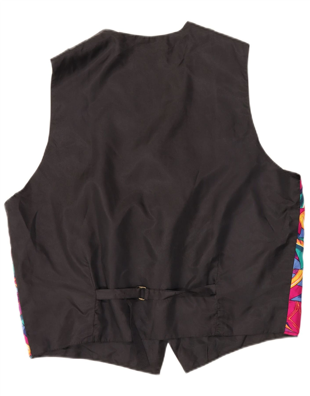 VINTAGE Gilet Homme Grand Patchwork Multicolore Soie