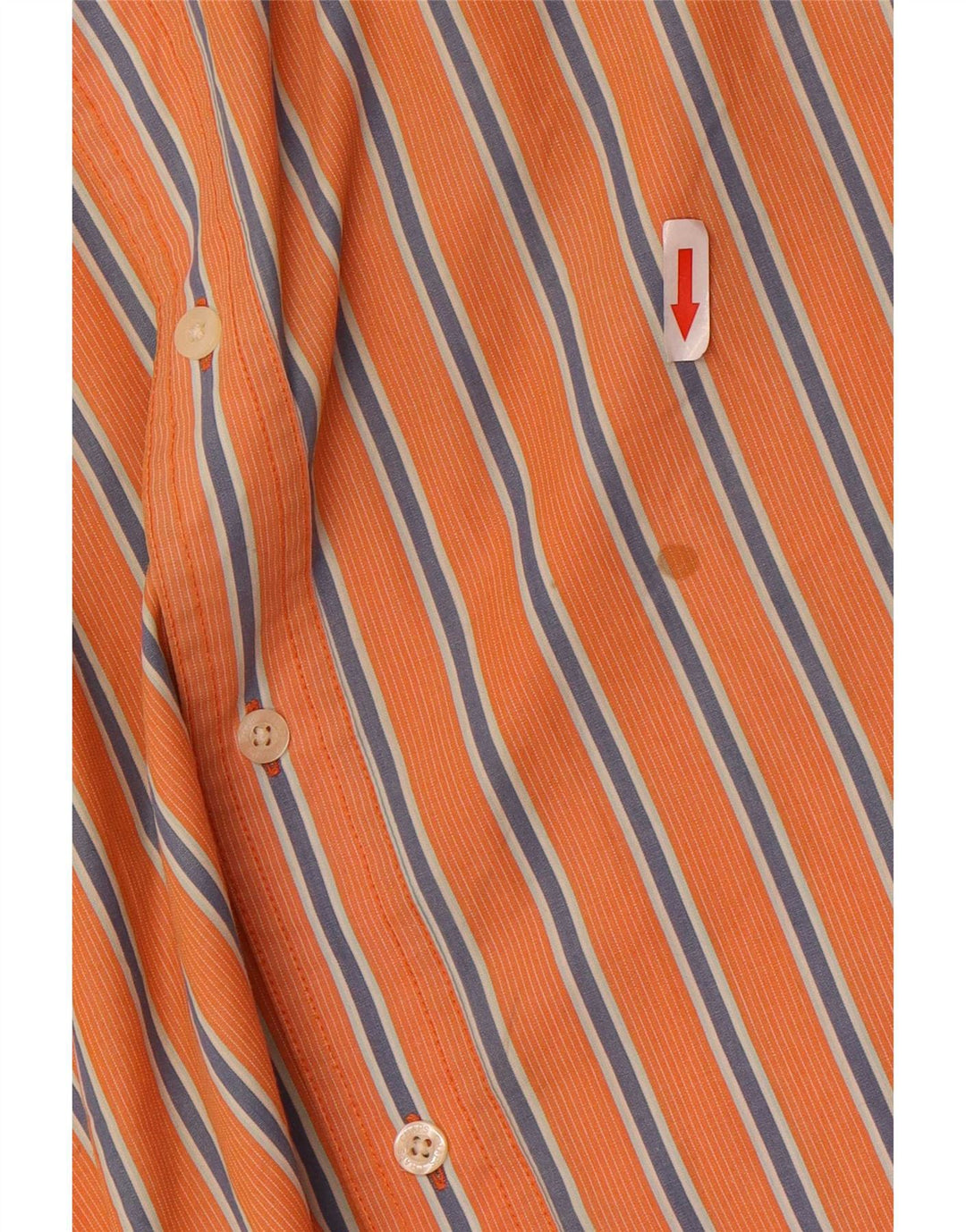 Chaps Chemise à manches courtes pour homme en coton rayé orange