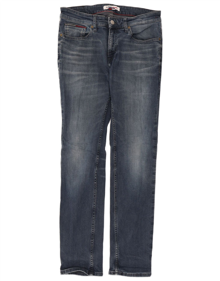 TOMMY HILFIGER Jean Droit Homme W32 L32 Bleu Coton