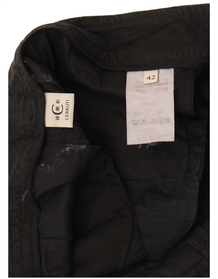 Cerruti 1881 Short Cargo Homme W32 Lin Noir Moyen