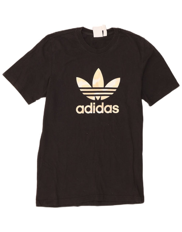Adidas T-shirt graphique pour homme en coton noir moyen