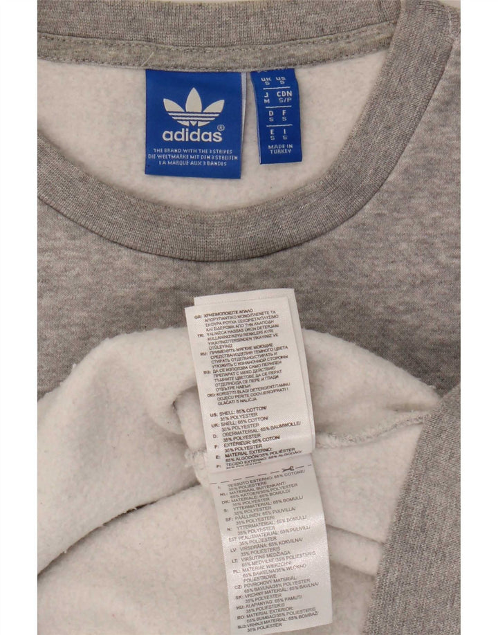 Adidas Sweat-shirt graphique pour homme Petit gris Coton