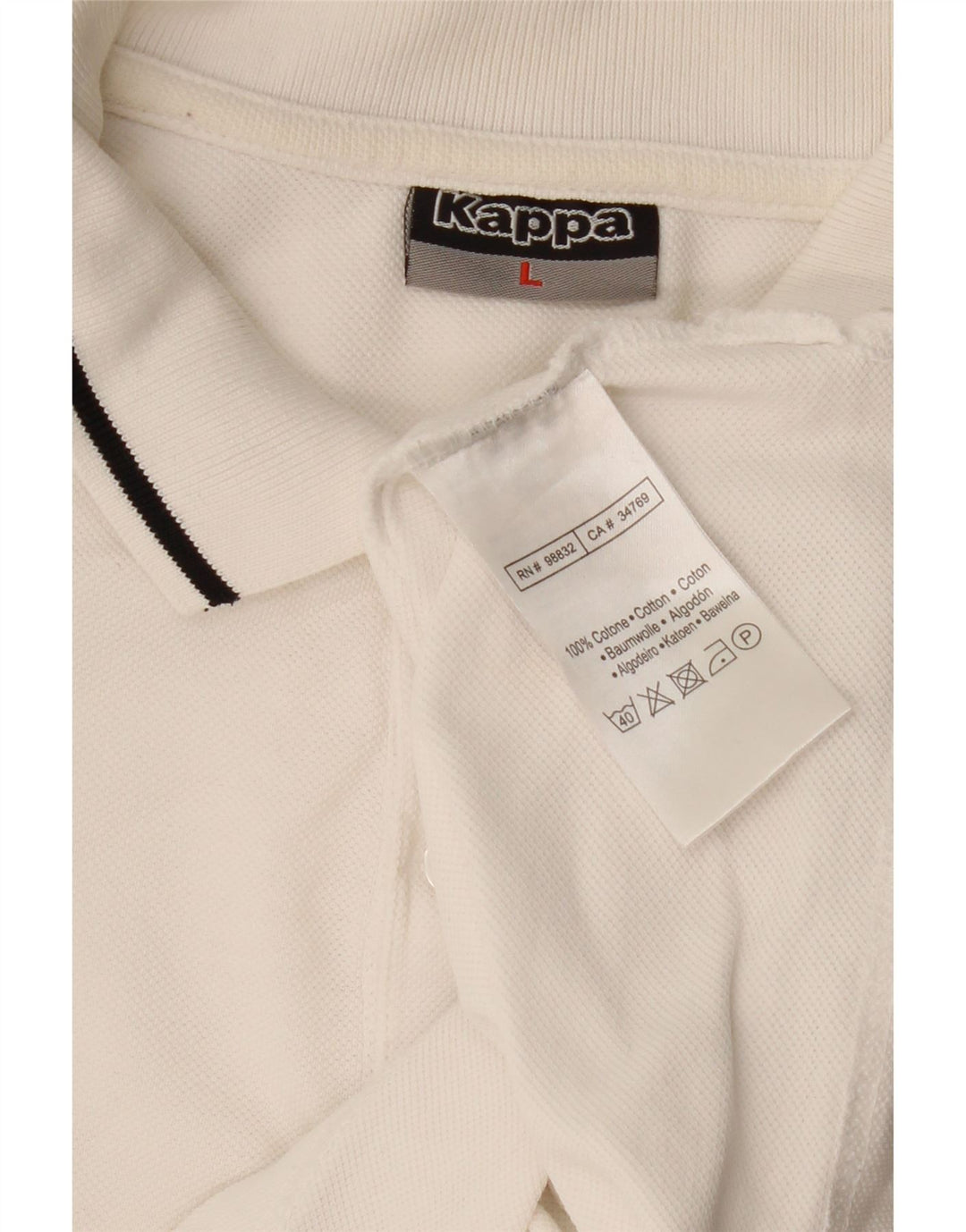 KAPPA Polo Homme Grand Blanc Coton
