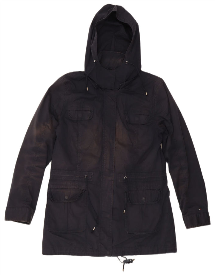 Tommy Hilfiger Veste utilitaire à capuche pour femme UK 16 Large Bleu marine