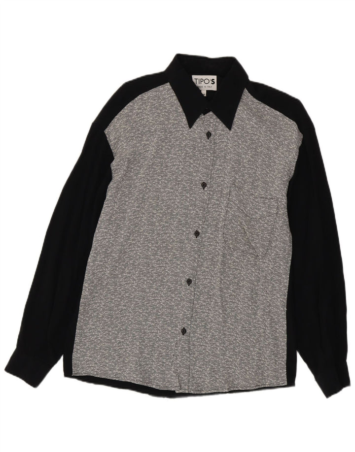 Tipo' S Chemise Homme Medium Noir Colourblock Viscose
