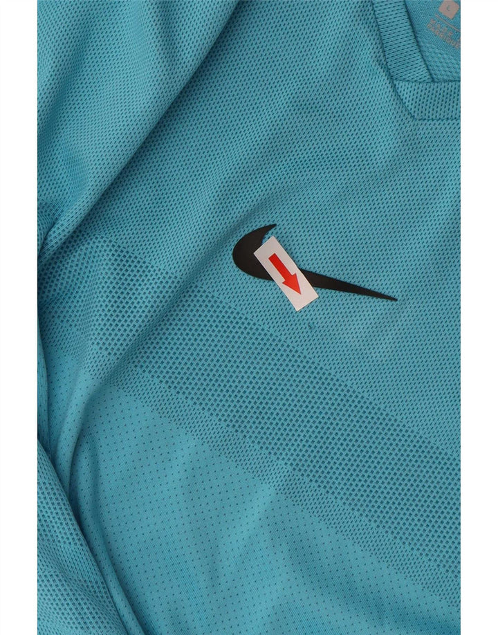 Nike Hommes Dri Fit T-Shirt Haut Grand Bleu Polyester