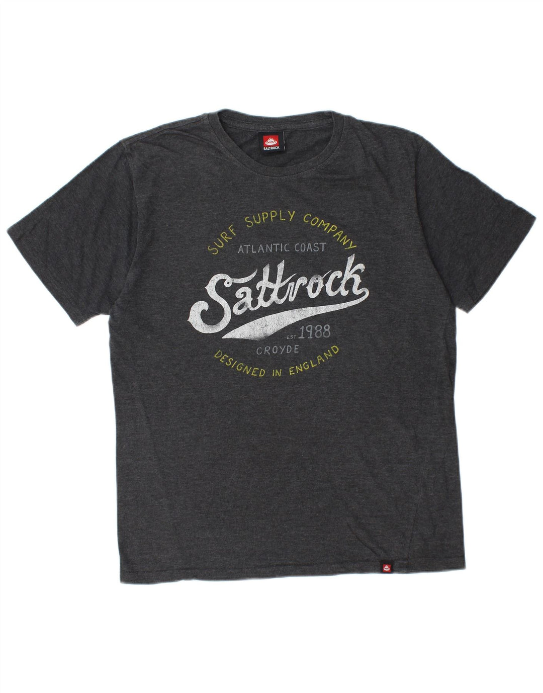 SALTROCK T-Shirt Graphique Homme Gris Moyen Coton