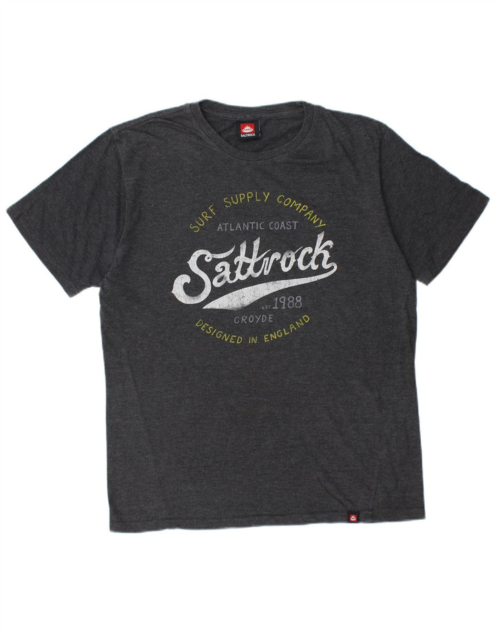 SALTROCK T-Shirt Graphique Homme Gris Moyen Coton