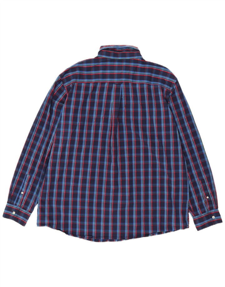 Chaps Chemise Homme 2XL Bleu Marine Carreaux Coton