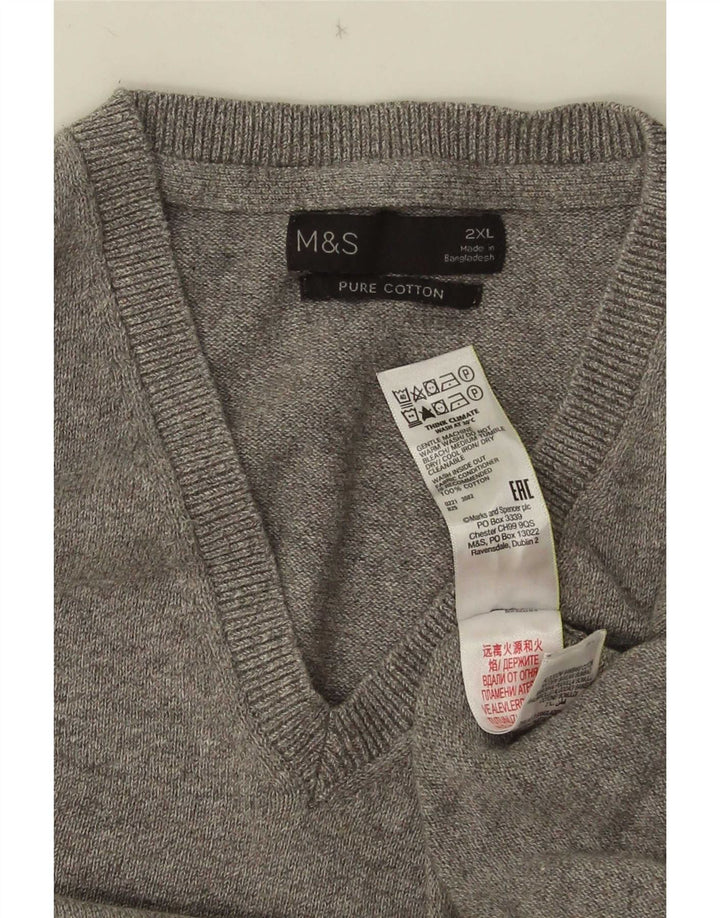Marks & Spencer Débardeur pour homme en coton gris 2XL
