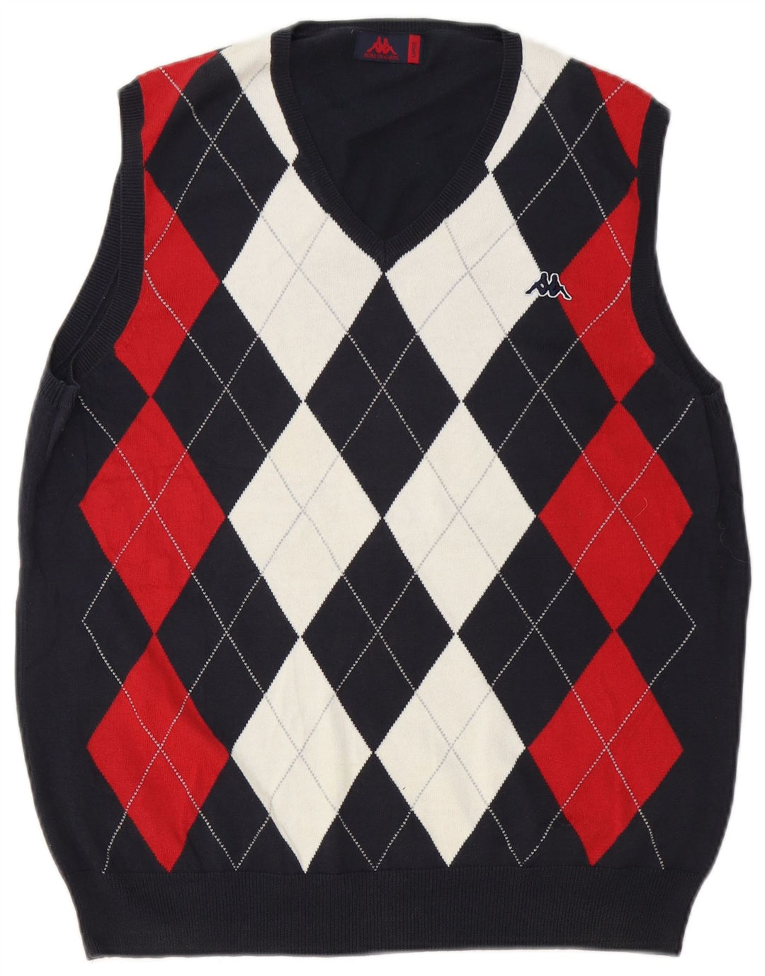 Kappa Débardeur Homme Grand Bleu Marine Argyle/Diamant Coton